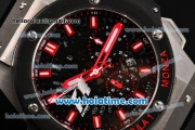 Hublot King Power F1 Swiss Valjoux 7750 Automatic Steel Case with PVD Bezel and Red Markers