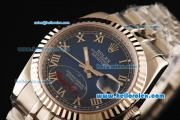 Rolex Datejust Automatic Full Steel with Blue Dial and Roman Marking