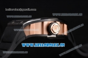 Richard Mille RM052 Miyota 9015 Automatic PVD/Rose Gold Case with Black Rubber Strap and Skull Dial PVD Bezel