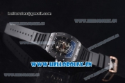 Richard Mille RM052 Miyota 9015 Automatic PVD Case with Skull Dial and Black Rubber Strap