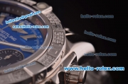 Breitling Chronomat B01 GMT Swiss Valjoux 7750 Automatic Steel Case/Strap with Blue Dial and Diamond Bezel