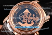 Ulysse Nardin Freak Automatic Rose Gold/Diamond Case with Black Dial and Black Leather Strap (EF)