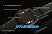 Dietrich OT-1 Miyota 82S7 Automatic PVD Case wtih Steel Bezel Four layered Dial and Black Leather Strap - Green Hands