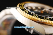 Rolex GMT Master II Rolex 3186 Automatic Movement Steel Case with Black Dial and Two Tone Strap