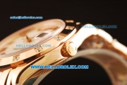 Rolex Day-Date Automatic Rose Gold Case with Diamond and White MOP Dial-Rose Gold Strap