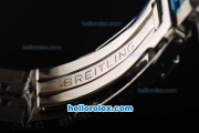 Breitling Bentley 6.75 Big Date Automatic Movement Full Steel with White Dial - Silver Stick Markers and Red Date