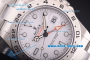 Rolex Explorer II Swiss ETA 2836 Automatic Full Steel with White Dial and White Markers