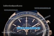 Omega Speedmaster Moonwatch Omega Co-Axial Chronograph Clone Omega 9300 Automatic Steel Case with Blue Dial and Stick Markers (EF)