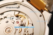 Cartier Ballon Bleu De Cartier Swiss ETA 2824 Automatic Movement Steel Case with White Dial and Two Tone Strap