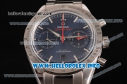 Omega Speedmaster'57 Chronograph Clone Omega 9300 Automatic Steel Case/Bracelet with Blue Dial and Stick Markers (EF)