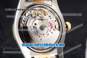 Rolex Datejust Clone Rolex 3135 Automatic Two Tone Case/Bracelet with Grey Dial and Stick Markers (BP)