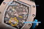 Richard Mille RM036 ST28-UP Automatic Steel Case with Black Rubber Strap Skeleton Dial and White Numeral Markers - 7750 Coating