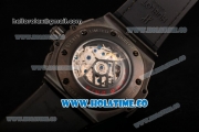 Hublot King Power Chrono Swiss Valjoux 7750 Automatic PVD Case with Black Dial and Yellow Stick Markers