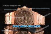 Audemars Piguet Royal Oak Chronograph Miyota OS10 Quartz Rose Gold Case with Grey Dial and Rose Gold Bracelet