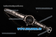 IWC Portofino Automatic Miyota 9015 Automatic Steel Case with Black Dial and Stick Markers