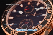 Ulysse Nardin Maxi Marine Diver Asia ST25 Automatic Rose Gold Case with Black Rubber Strap and Black Dial
