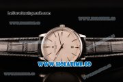 Vacheron Constantin Patrimony Miyota 9015 Automatic Steel Case with White Dial Black Leather Strap and Stick Markers (GF)