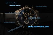 Tag Heuer Grand Carrera Calibre 36 Chronograph Quartz Movement PVD Case with Black Rubber Strap