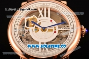 Cartier Rotonde De Cartier Asia Automatic Rose Gold Case with Black Skeleton Dial and White Inner Bezel