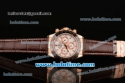 Rolex Daytona Chrono Swiss Valjoux 7750-SHG Automatic Rose Gold Case with Black Ceramic Bezel and Whtie Dial