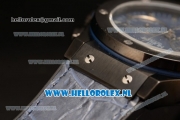 Hublot Classic Fusion Chronograph 7750 Auto PVD Case with Blue Dial and Blue Leather Strap