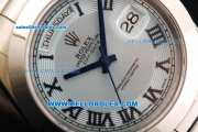 Rolex Day-Date II Oyster Perpetual Rolex 3156 Automatic Movement Full Steel with Blue Dial and Roman