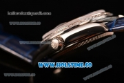 Rolex Day-Date Asia Automatic Steel Case with Diamonds Markers Blue Dial - Diamonds Bezel (BP)