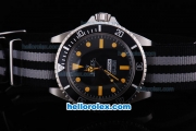 Rolex Submariner Comex Oyster Perpetual Automatic with Black Bezel and Dial-Orange Marker and Nylon Strap