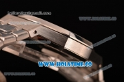 Audemars Piguet Royal Oak 41MM Clone AP Calibre 3120 Automatic Steel Case/Bracelet with White Dial Diamonds Bezel - Stick Markers (EF)