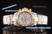 Rolex Daytona Automatic Two Tone with Gold Bezel,White Dial and Diamond Marking