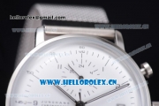 Junghans Max Bill Chronoscope Miyota OS10 Quartz Stainless Steel Case/Bracelet White Dial and Arabic Number/Stick Markers