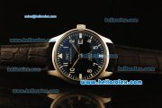 IWC Portuguese Automatic Steel Case with Black Dial and Black Leather Strap