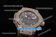 Hublot Big Bang Swiss Valjoux 7750 Automatic Steel Case with Grey Dial and Grey Leather Strap