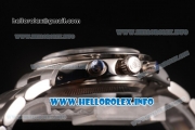 Rolex Daytona Vintage Chrono Miyota OS20 Quartz Steel Case/Bracelet with Stick Markers and Silver Dial