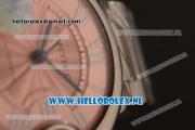 1:1 Cartier Ballon Bleu De 2671 Auto Steel Case with Pink Dial and Steel Bracelet