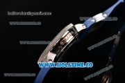 Ulysse Nardin Maxi Marine Automatic Movement Steel Case with Blue Dial and White Roman Numeral Marker-Blue Rubber Strap