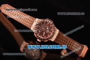 Hublot Big Bang Aero Bang Chrono Miyota Quartz Rose Gold/Diamonds Case with Brown Skeleton Dial Silver Markers and Brown Ceramic Bezel