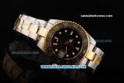 Rolex GMT Master II Automatic Movement Steel Case with Black Dial and Two Tone Strap
