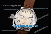 U-Boat Chimera Automatic Asia ST25 Automatic Steel Case White Dial Brown Leather Strap and Arabic Number Markers