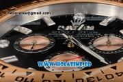 Rolex Daytona Swiss Quartz Rose Gold Case with Black Dial - Wall Clock