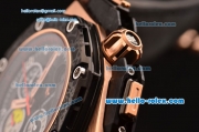 Audemars Piguet Grande Prix Chrono Run 12@ Swiss Vajoux 7750-CHG Automatic Rose Gold Case with Black Rubber Strap and Black Dial