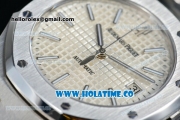 Audemars Piguet Royal Oak Swiss ETA 2824 Automatic Full Steel with White Dial and Stick Markers - 1:1 Origianl (ZF)