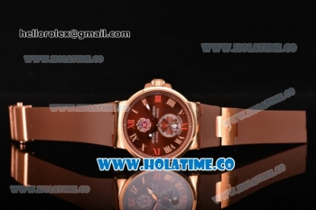 Ulysse Nardin Imperial St. Petersburg Maxi Marine Chronometer Enamel Limited Edition Auotmatic Rose Gold Case with Brown Dial and Roman Numeral Markers