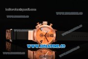 U-Boat Classico Italo Fontana Chrono Miyota Quartz Rose Gold Case with Black Rubber Strap Rose Gold Dial and Stick/Arabic Numeral Markers