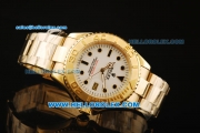 Rolex Yacht-Master Automatic Movement Full Gold with White Dial