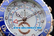 Rolex Yacht-Master II Chrono Swiss Valjoux 7750 Automatic Two Tone Case with White Dial and Two Tone Bracelet - (BP)