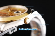 Rolex Datejust II Oyster Perpetual Automatic Movement Two Tone with Gold Bezel-Gold Dial and Gold Numeral Markers