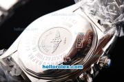 Breitling Chronomat Evolution Original Binding Swiss ETA 7750 Chronograph Movement Black Dial with White Subdials and Stick Hour Marker-SS Strap