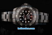 Rolex Sea-Dweller Pro-Hunter Swiss ETA 2836 Automatic Movement PVD Case with Black Dial-White Markers and PVD Strap