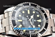 Rolex Submariner Vintage Tiffany & Co Asia 2813 Automatic Steel Case with Black Dial Yellow Dots Markers and Steel Bracelet